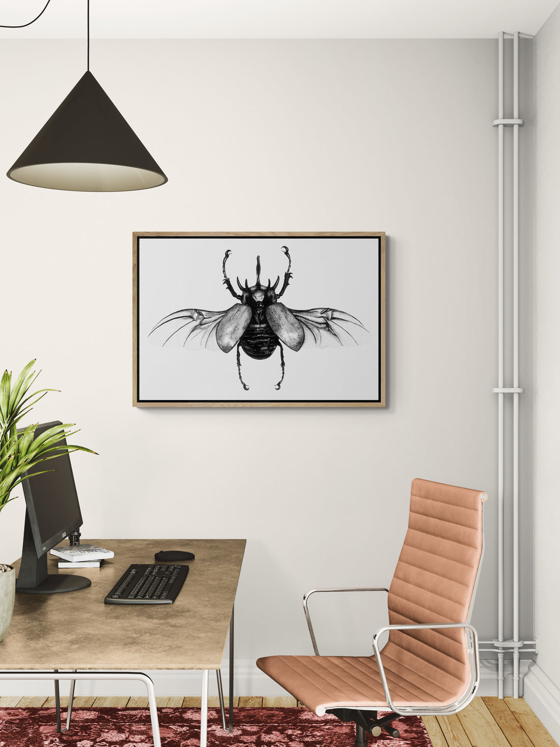 Beetle In Dots | Canvas Print